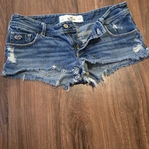 Hollister Women's Distressed Blue Jean Shorts